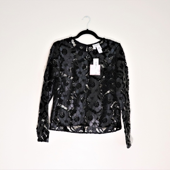 Bisou Bisou Tops - Bisou Bisou Black Floral Top